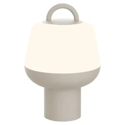 Lampe à poser LED extérieur beige mat rechargeable 2,5 W 250lm IP54 USB batterie intégrée, GoodHome Kisatchie