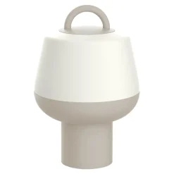 Lampe à poser LED extérieur beige mat rechargeable 2,5 W 250lm IP54 USB batterie intégrée, GoodHome Kisatchie