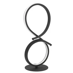 Lampe à poser LED intégrée Serpins acier noir IP20 11,4W H.40,5cm Eglo