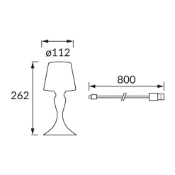 Lampe à Poser LED 2W Blanche CCT et Lumière Variable - 3000K/4000K/6500K - SILAMP