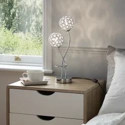 Lampe à poser Mantus 2 ampoules G9 IP20 argent