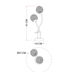 Lampe à poser Mantus 2 ampoules G9 IP20 argent