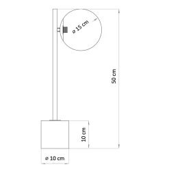 Lampe à poser marbre et verre blanc - Estrela