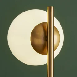 Lampe à poser marbre et verre blanc - Estrela