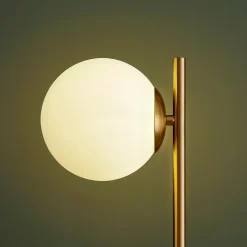 Lampe à poser marbre et verre blanc - Estrela