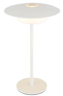 Lampe à poser métal blanc mat, LED KYLER