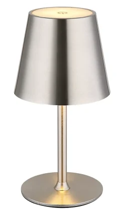 Lampe à poser métal nickel mat, LED VANNIE