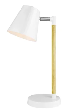 Lampe à poser Mulanje E14 IP20 blanc bois