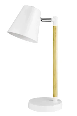 Lampe à poser Mulanje E14 IP20 blanc bois