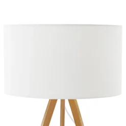 Lampe à poser Petronia en bambou E14 5W ⌀33 x H.55cm GoodHome