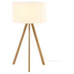 Lampe à poser Petronia en bambou E14 5W ⌀33 x H.55cm GoodHome