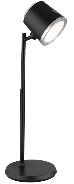 Lampe à poser plastique noir mat, LED MEEYA