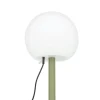 Lampe à poser POP - boule kaki rechargeable en métal LED IP44, 400 lumens, CCT et dimmable, hauteur ajustable