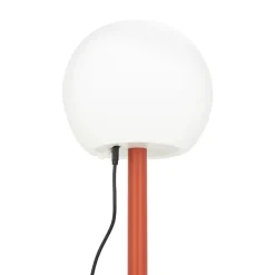 Lampe à poser POP - boule terracota rechargeable en métal LED IP44, 400 lumens, CCT et dimmable, hauteur ajustable