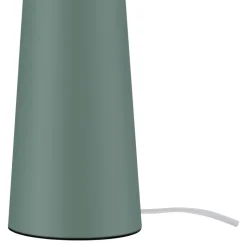 Lampe à poser raphia et métal vert H.35 x Ø.25cm E14 10W GoodHome Tolland