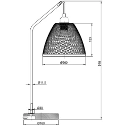 Lampe à poser Sakura en Bamboo, diamètre 55 cm