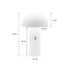Lampe à poser sans fil nomade à tête orientable noire H 28cm. intérieur / extérieur