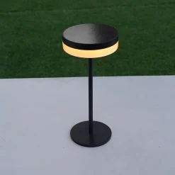 Lampe à poser solaire en aluminium noir H.27 cm 4W IP44 Lumisky Vivia