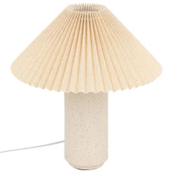 Lampe à poser Talya porcelaine beige H38cm - Atmosphera