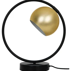 Lampe à poser Toroba E14 IP20 or et noir