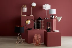 Lampe à poser Toroba E14 IP20 or et noir