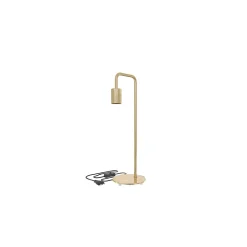Lampe à poser U-line métal doré E27 H.53cm Calex