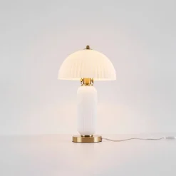 Lampe à poser vintage avec coupole en verre orientable - Adaline