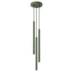 Lampe à suspension en acier 3 ampoules 3000K - 19.5x19.5x104cm Sollux