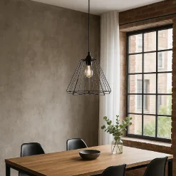 Lampe à suspension en acier 1 lampes 35x35x91cm Sollux