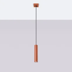 Lampe à suspension en acier 1 lampes 8x8x118cm Sollux