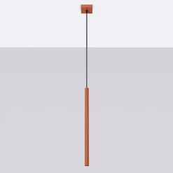 Lampe à suspension en acier 1 ampoule 3000K - 8x8x114cm Sollux