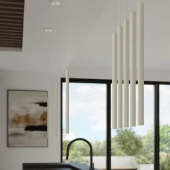 Lampe à suspension en acier 3 ampoules 4000K - 19.5x19.5x104cm Sollux