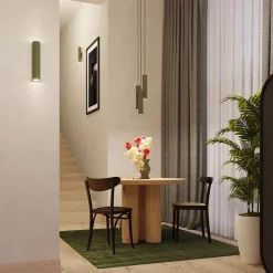 Lampe à suspension en acier 2 ampoules 3000K - 30x6x105cm Sollux