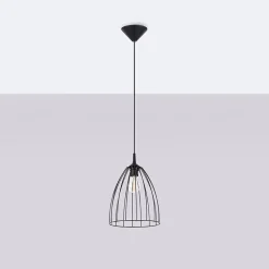 Lampe à suspension en acier 1 lampes 23x23x92cm Sollux