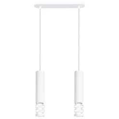 Lampe à suspension en acier 2 lampes 33x6x125cm Sollux