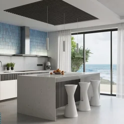 Lampe à suspension en aluminium 2 ampoules 4000K - 30x6.5x90cm Sollux