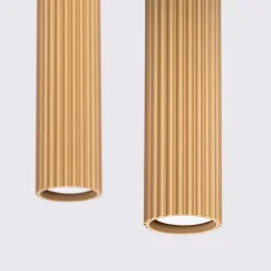 Lampe à suspension en aluminium 2 lampes 30x6.5x90cm Sollux