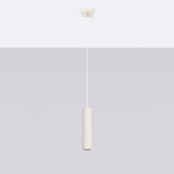 Lampe à suspension en aluminium 1 ampoule 3000K - 8x8x118cm Sollux