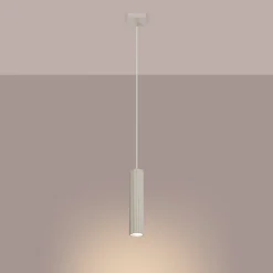 Lampe à suspension en aluminium 1 ampoule 3000K - 8x8x118cm Sollux