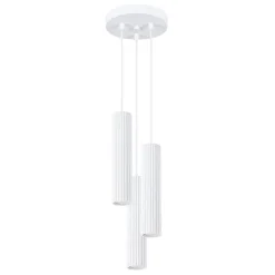 Lampe à suspension en aluminium 3 ampoules 4000K - 19.5x19.5x108cm Sollux