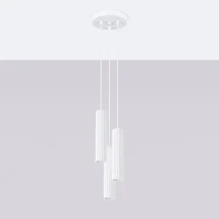 Lampe à suspension en aluminium 3 ampoules 4000K - 19.5x19.5x108cm Sollux