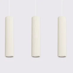 Lampe à suspension en aluminium 3 ampoules 4000K - 45x6.5x98cm Sollux