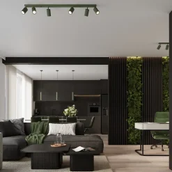 Lampe à suspension en aluminium 1 ampoule 3000K - 8x8x118cm Sollux