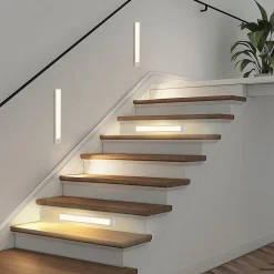 Lampe 2 x LED sous meuble NETTLIFE avec détecteur de mouvement, rechargeable par USB, 1 500 mAh