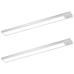 Lampe 2 x LED sous meuble NETTLIFE avec détecteur de mouvement, rechargeable par USB, 1500 mAh, un couloir ou un placard