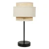 Lampe abat-jour papier rotin 3 niveaux beige