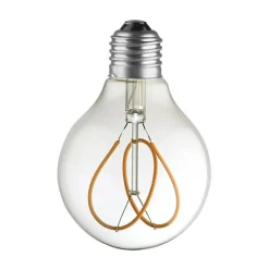 Lampe Ampoule E27 LED Filament Spirale Flower Verre Clair
