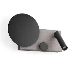 Lampe applique Gauche avec liseuse Klee Faro - IP20 - 10W - 2700K - Noir