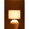 Lampe avec abat-jour en céramique blanc 28x28x48 cm