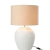 Lampe avec abat-jour en céramique blanc 41x41x60 cm
